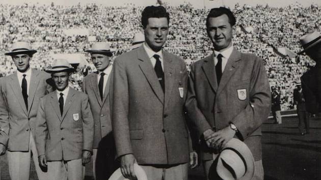 Dušan Houdek a Otakar Hořínek na OH v Římě v roce 1960.