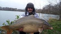 Soutěžní číslo 208 – Tomáš Vinklárek, kapr, 91 cm, 15,7 kg.