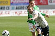 Utkání 23. kola Gambrinus ligy mezi Baumitem Jablonec a 1. FC Slovácko v neděli 1. dubna v Jablonci.