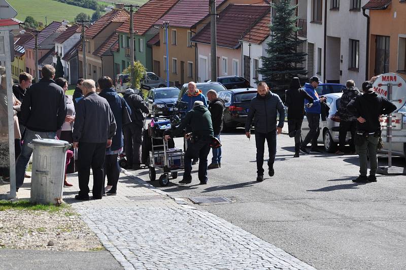 Natáčení filmu Tichý společník v okolí Uherského Brodu