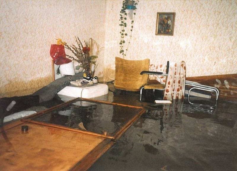 Povodeň v červenci 1997 v Kostelanech nad Moravou.