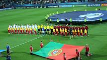 Uherské Hradiště Fotbal ME U21 Anglie Portugalsko  Anglie – Portugalsko (v červeném)  