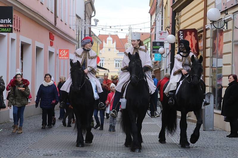 Tříkrálová sbírka 2018 v Uherském Hradišti. oblatní Charita