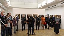 Vernisáž výstavy Jana Saudka ve Slováckém muzeu v Uherském Hradišti, 18. listopadu 2021