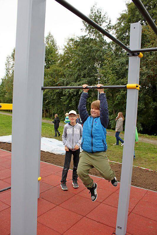 Nové workoutové cvičiště za velehradskou školou