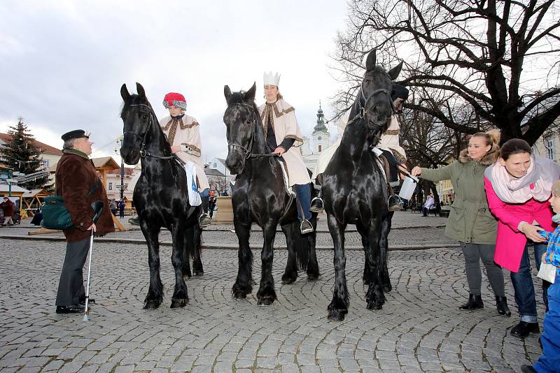 Tříkrálová sbírka 2018 v Uherském Hradišti.