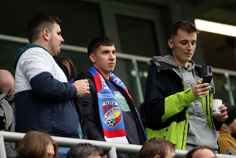 Fotbalisté Slovácka (bílé dresy) ve šlágru 20. kola FORTUNA:LIGY vyzvali mistrovskou Plzeň.