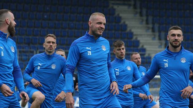 Fotbalisté Slovácka v úterý odpoledne absolvovali předzápasový trénink.