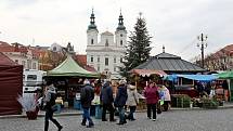 Tradičním místem nejenom vánočních trhů je v Uherském Hradišti Masarykovo náměstí.