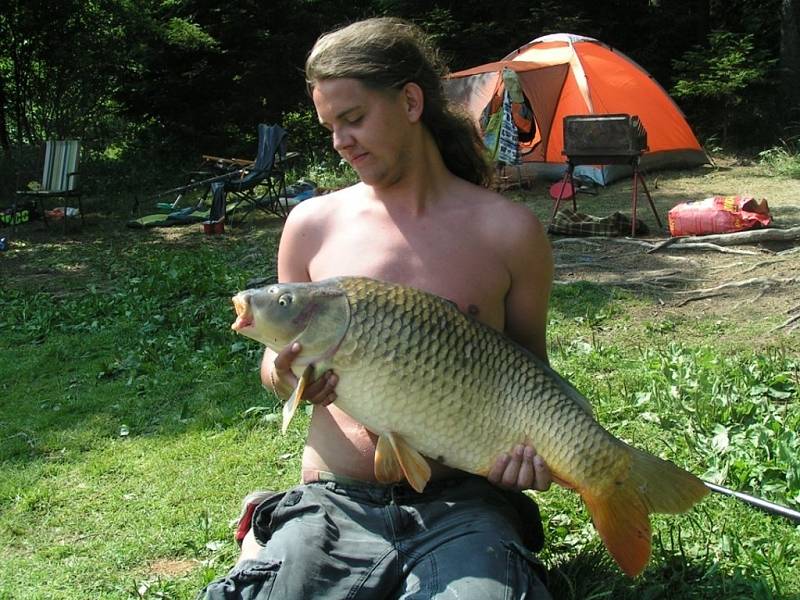 Soutěžící číslo 72 - Patrik Trnka, kapr, 88 cm , 17,5 kg.