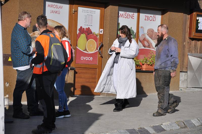 Natáčení filmu Tichý společník v okolí Uherského Brodu