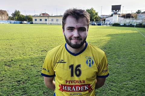 Dvacetiletý fotbalista Starého Města Tomáš Houdek po domácím zápase se Slavkovem.