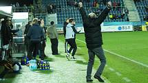 Fotbalisté 1. FC Slovácko (v bílém) porazili FK Mladá Boleslav 2:1.