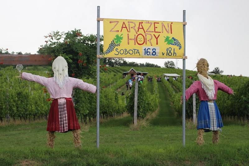 Vinaři v Polešovicích v sobotu 16. srpna symbolicky uzamčeli vinohrady v rámci tradičního Zarážání hory. 