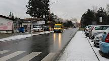 První sníh v Uherském Hradišti..
