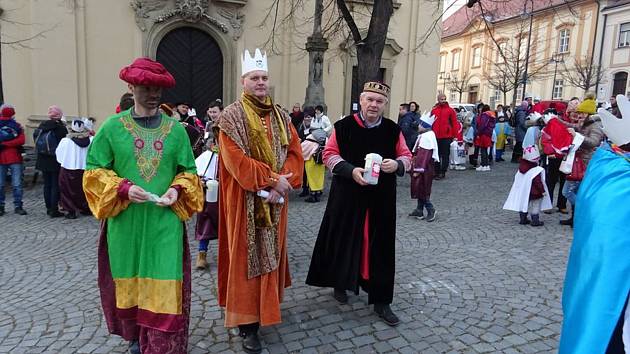 Tříkrálová sbírka 2020 v Uherském Brodě.