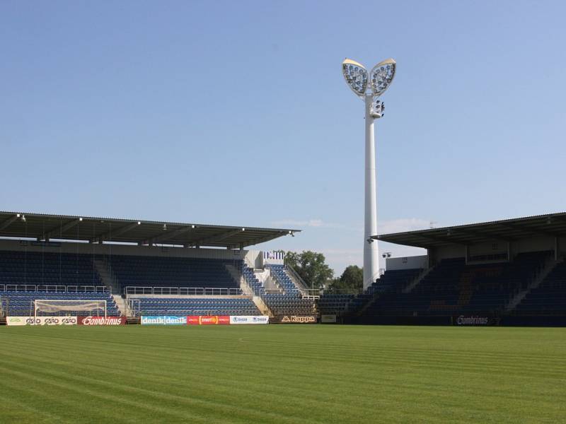 Fotbalový stadion Miroslava Valenty v Uherském Hradišti. Ilustrační foto.