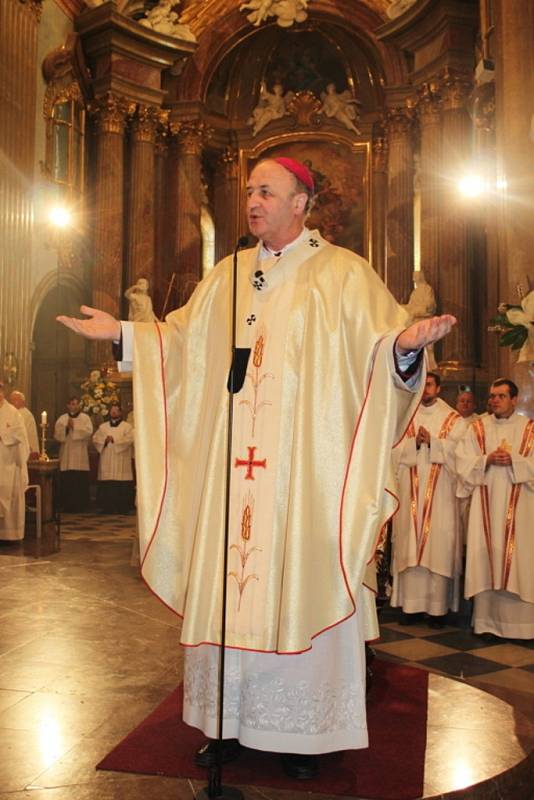 V bazilice Nanebevzetí Panny Marie a svatých Cyrila a Metoděje sloužil mši svatou arcibiskup olomoucký Jan Graubner, kazatelem byl kardinál Dominik Duka.