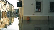 Povodně v Uherském Hradišti v roce 1997.