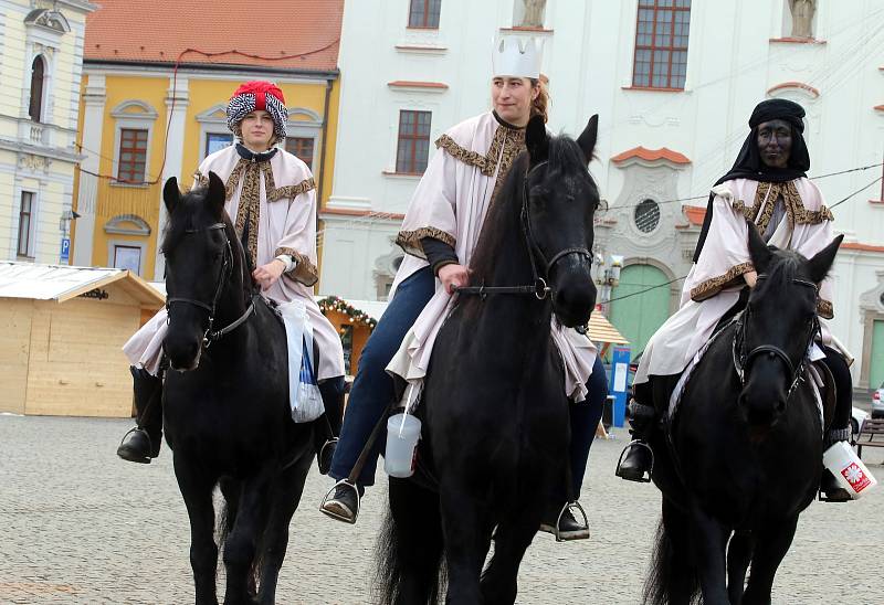 Tříkrálová sbírka 2018 v Uherském Hradišti. oblatní Charita