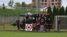 Fotbalisté Uherského Brodu (červené dresy) v 7. kole MSFL zdolali Frýdek-M9stek 2:1.