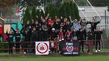 Fotbalisté Uherského Brodu (červené dresy) v 7. kole MSFL zdolali Frýdek-M9stek 2:1.