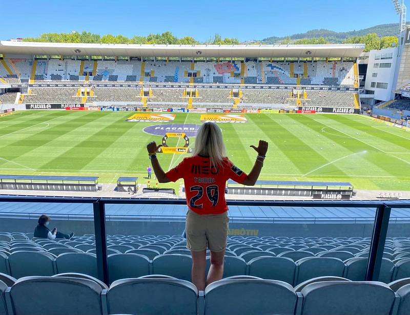 Martina Trmalová, maminka bývalého brankáře Slovácka Matouše Trmala, který nyní působí v portugalské Guimarãesi.