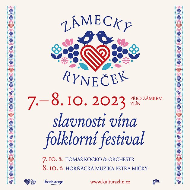 První ročník slavností vína a folklórního festivalu Zámecký ryneček