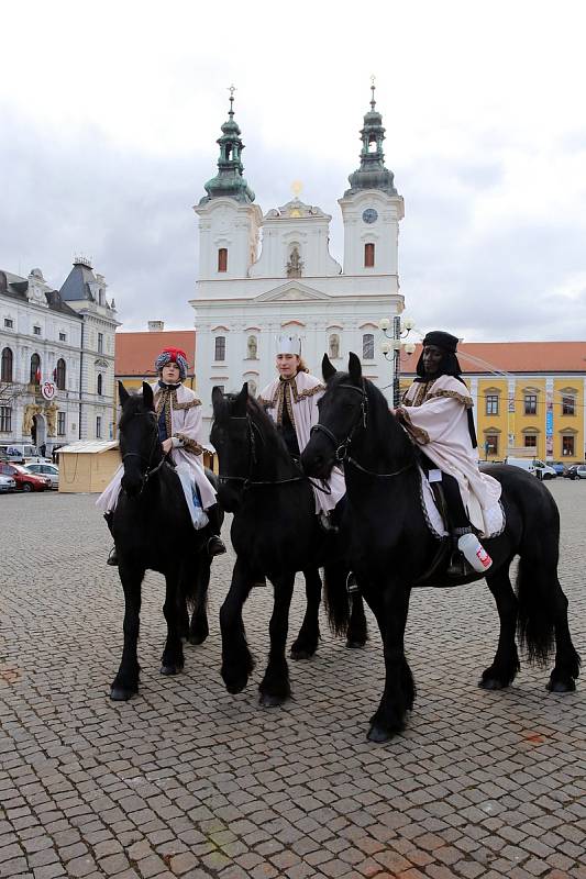 Tříkrálová sbírka 2018 v Uherském Hradišti.