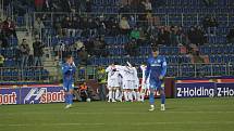 1. FC Slovácko – Slovan Liberec 1:2 (1:1). 1. Radost Slovácka po vedoucí brance.