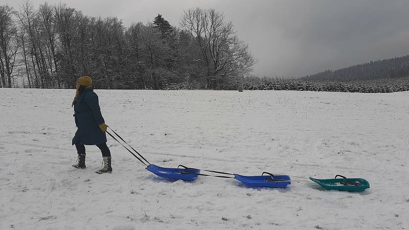 Skiareál Mikulčin vrch, sobota 9. ledna 2021.