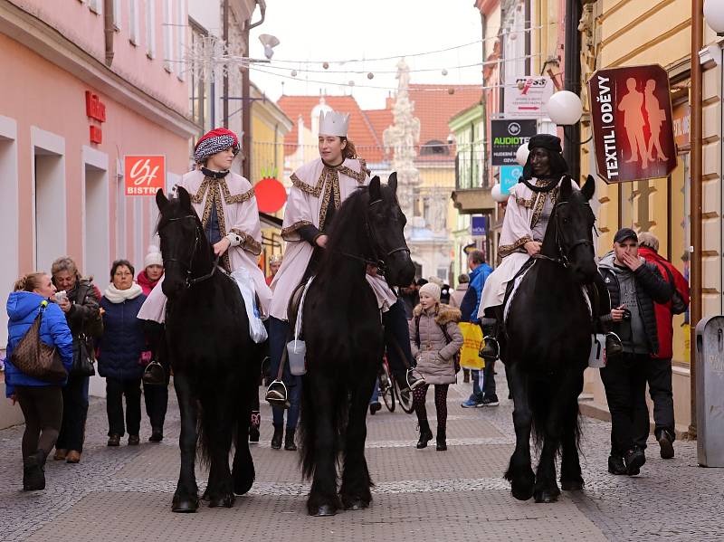 Tříkrálová sbírka 2018 v Uherském Hradišti. oblatní Charita