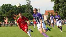 Uherský Brod - Hodonín 2:2 (0:1) Uherský Brod (v červeném).