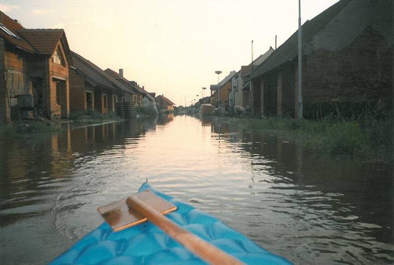 Povodně ve Starém Městě v roce 1997.