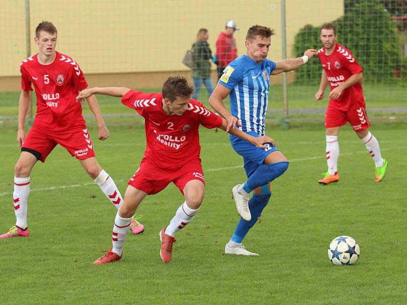 Uherský Brod (v červeném) proti 1.SK Prostějov