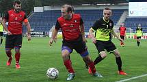 Fotbalisté Jalubí (žlutočerné dresy) zdolali ve finále Poháru OFS Jarošovský pivovar Stříbrnice 7:1. Utkání na stadionu ligového Slovácka sledovalo 1234 diváků.