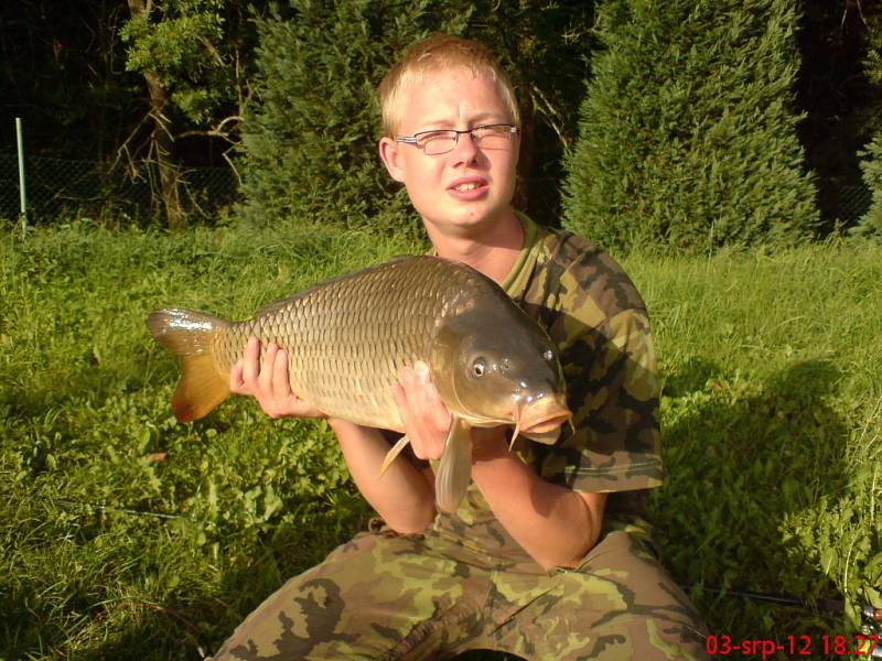 Soutěžní číslo 118: Martin Soják, kapr, 74 cm a nevážen.