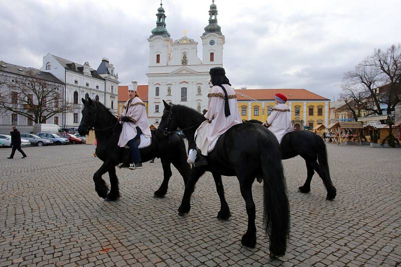 Tříkrálová sbírka 2018 v Uherském Hradišti. oblatní Charita