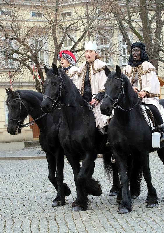 Tříkrálová sbírka 2018 v Uherském Hradišti. oblatní Charita