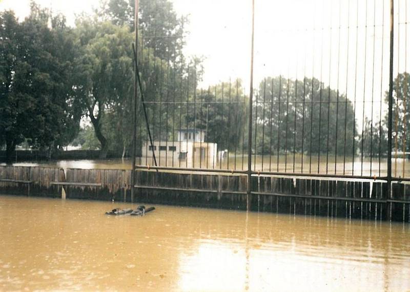 Povodeň v červenci 1997 v Kostelanech nad Moravou.