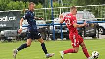 Fotbalisté Slovácka (modré dresy) v přípravě na novou sezonu zdolali druholigový Třinec 2:0.