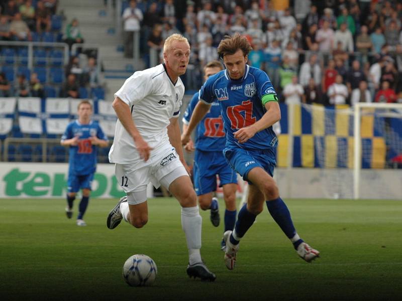 Fotbalisté Slovácka proti soupěřům z Ústí nad Labem.