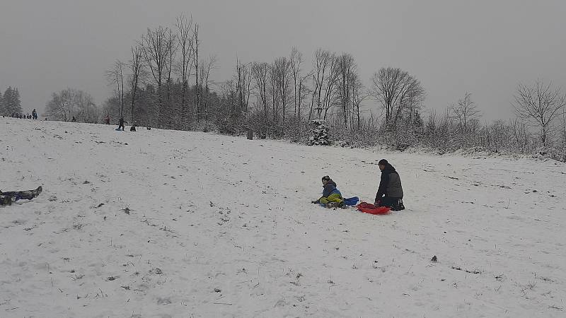 Skiareál Mikulčin vrch, sobota 9. ledna 2021.