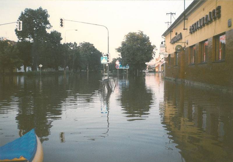 Povodně ve Starém Městě v roce 1997.