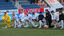 Fotbalisté Slovácka (bílé dresy) ve 23. kole FORTUNA:LIGY zdolali Mladou Boleslav 2:1.