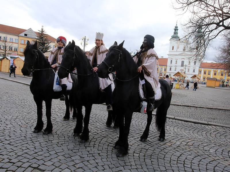 Tříkrálová sbírka 2018 v Uherském Hradišti. oblatní Charita