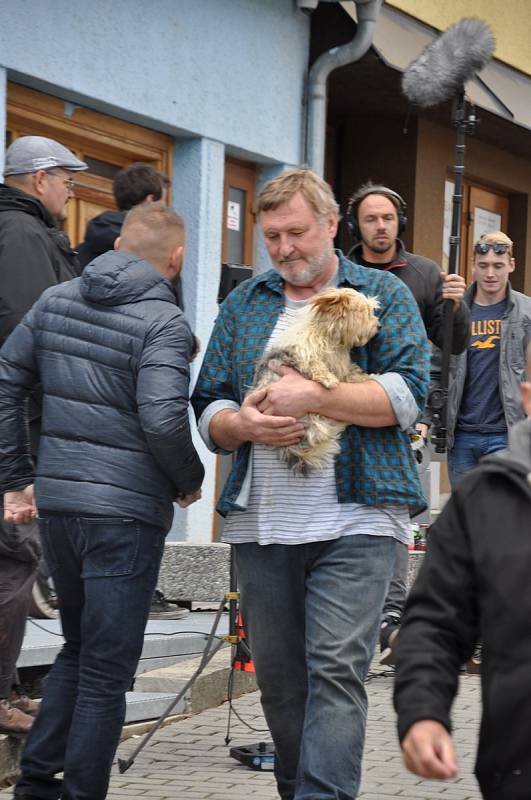 Natáčení filmu Tichý společník v okolí Uherského Brodu