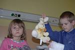 Hospitalizované děti a spousta plyšáků. Takovou nevšední podívanou ožilo ve čtvrtek dopoledne dětské oddělení Uherskohradišťské nemocnice.