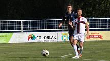 Fotbalisté Slovácka (modré dresy) v úterním přípravném zápase zdolali Zlaté Moravce 1:0.