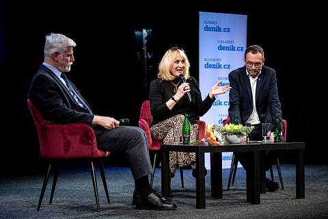 Debata ve Slováckém divadle s prezidentem Petrem Pavlem, 17. dubna 2024, Uherské Hradiště.